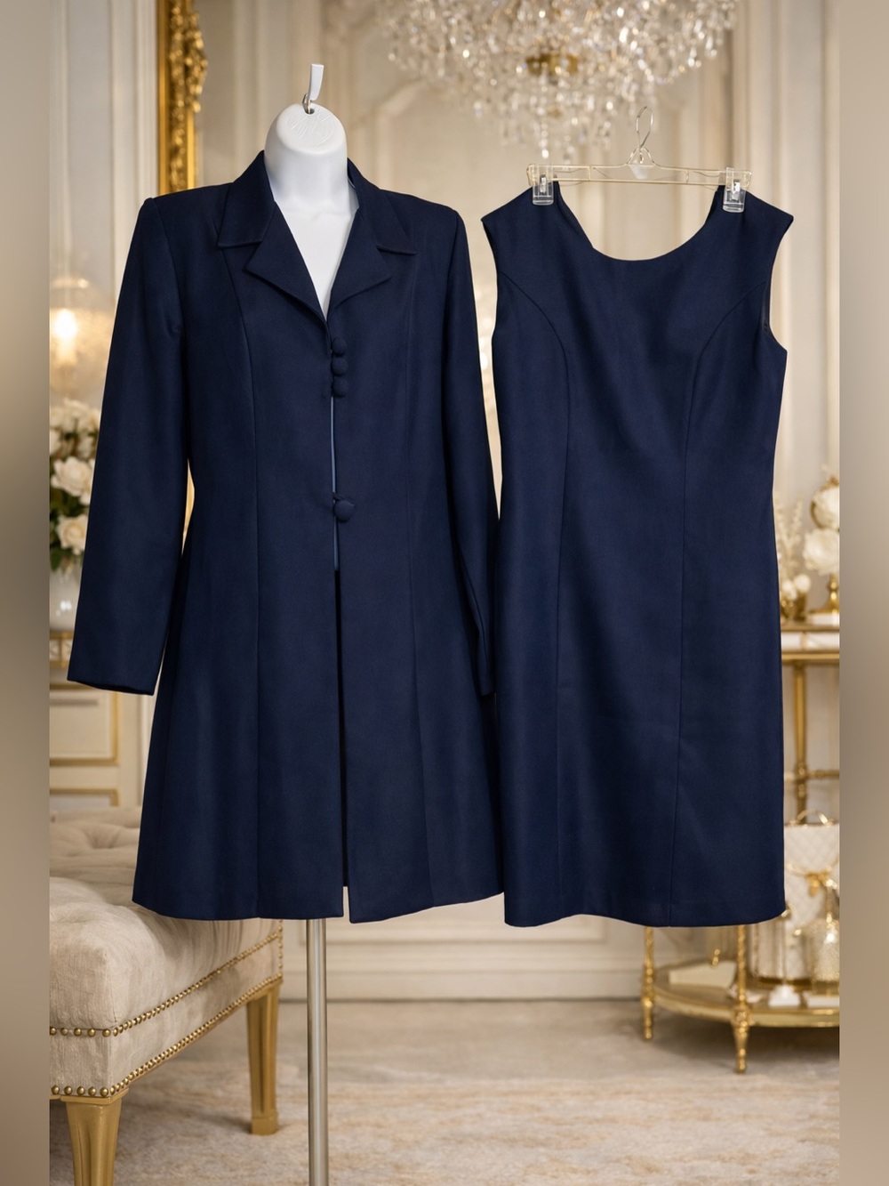 VINTAGE David Benjamin 2PC Navy Blue Set (10)